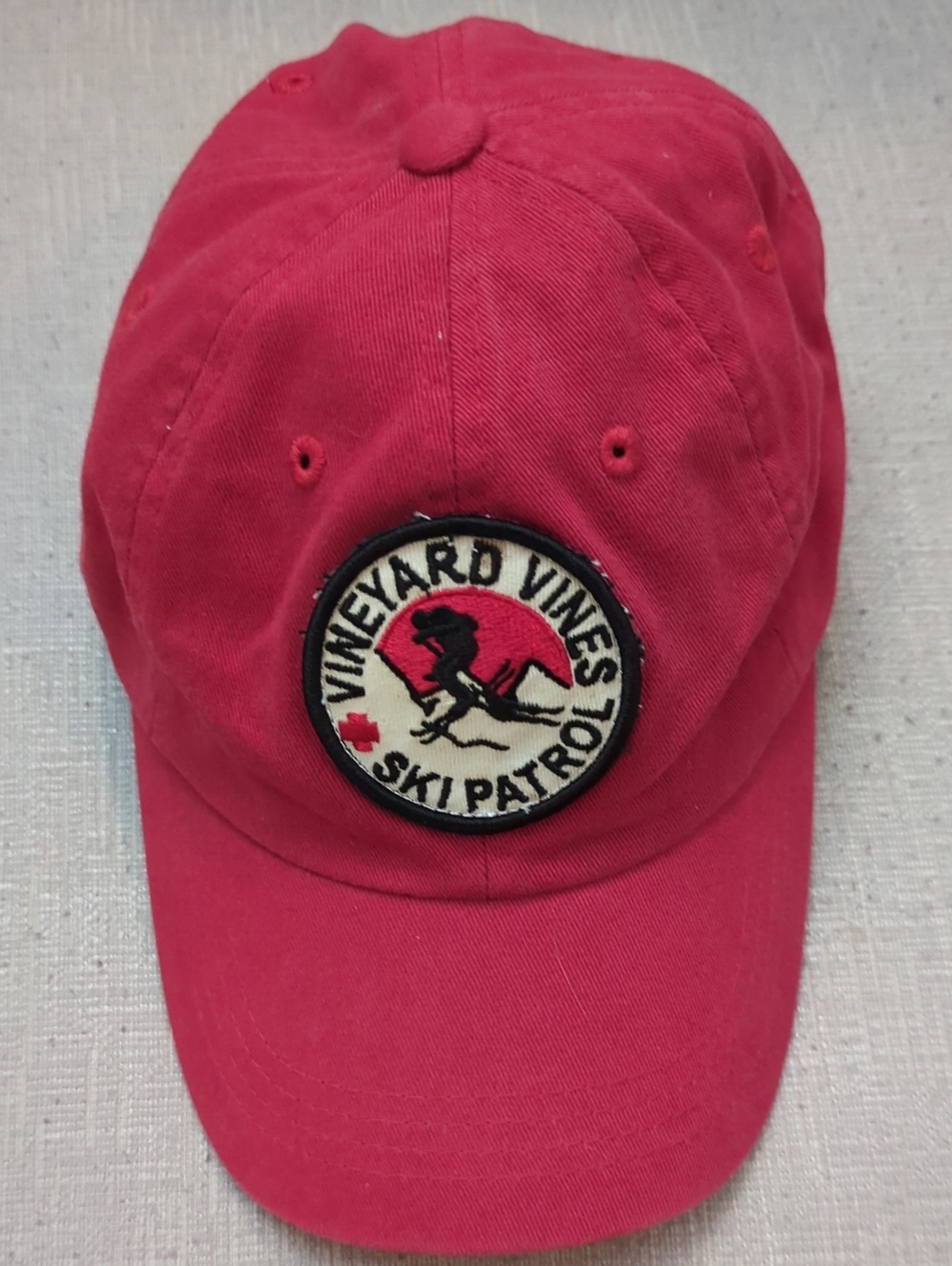 Red Ski Patrol Baseball Cap